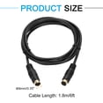 thumbnail image 2 of Cable S Video Uxcell de 6 pies, cable S-Video Mini DIN de 4 pines macho a macho con conector chapado en oro, 2 of 5
