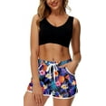 thumbnail image 5 of Women 4th of July Board Shorts Hawaiian Tropical Print Beach Swim Shorts with Pockets, 5 of 10