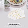 thumbnail image 4 of OULII Serviettes en Papier Jetables au Design Élégant en Feuille d'Or pour la Maison, Parfaites pour les Fêtes et les Rassemblements, Blanches, 70 Unités, 4 of 7