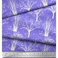 thumbnail image 3 of Soimoi Purple Poly Georgette Fabric Dry Tree Print Fabric by the Yard 52 Inch Wide, 3 of 3