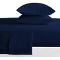 thumbnail image 2 of 100% Egyptian Cotton 800 Thread Count Sleeper Sofa Sheet Fit Up to 5" Inches Deep Pocket Twin Sleeper Sofa Bed Sheet Set (36" x 72" + 5"), Twin Size, Navy Blue Solid, 2 of 7