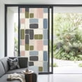 thumbnail image 3 of Watercolor Geometric Pattern Window Privacy Film, Modern Minimalist Art Static Cling UV Sun Blocking Heat Control Window Tint Day and Night, Non-Adhesive One Way Windows Privacy Cover 35.4''x78.7'', 3 of 7