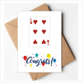 thumbnail image 1 of Heart 6 Playing Cards Pattern Wedding Cards Congratulations Greeting Envelopes, 1 of 3