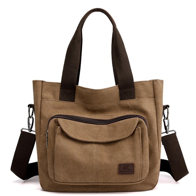 Bolso bandolera de lona MFZFUKR para mujer con asa superior y múltiples bolsillos (37*28*11 cm)