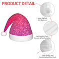 thumbnail image 4 of Fuzoiu Light Purple Glitter Print Santa Hat Christmas Hat for kids,Santa Hats with Pompom, Unisex Xmas Holiday Hat for Christmas New Year Festive Party Supplies, 4 of 6