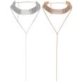 thumbnail image 1 of fastboy 2pack/lot Haut de Gamme Texture Long Collier de Strass pour les Femmes Tops Strass Choker Robe de Luxe 1Set, 1 of 6