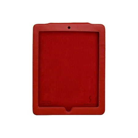 Sumdex CrossWork - Protective cover for tablet - genuine leather - red