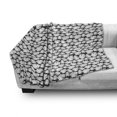 thumbnail image 3 of Leaves Soft Flannel Fleece Throw Blanket, Jungle Pattern Foliage Silhouettes Monochrome Composition Exotic Monsteras, Cozy Plush for Indoor and Outdoor Use, 60" x 80", Black and White, by Ambesonne, 3 of 6