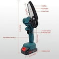 thumbnail image 6 of JARDIN Mini Chainsaw, High Efficient Brushless Moter, 4inch Electric Cordless Small Chain Saw with 2pcs Batteries and Chains, Battery Operated Handheld Pruning Shears for Tree Branches Trimming, 6 of 7