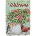 thumbnail image 2 of Northlight Welcome Cardinal Bird and Spring Bouquet House Flag 28" x 40", 2 of 7