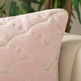 thumbnail image 3 of SAFAVIEH Roselen Geometric Decorative Pillow, 12" x 20", Blush/Gold, 3 of 4