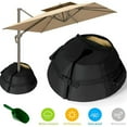 thumbnail image 1 of POINTERTECK Base de Parasol Sac de Poids Rond 600D Sacs de Sable Robustes Résistants aux Intempéries Base de Support de Parasol avec Pelle pour Cour Extérieure, 1 of 8