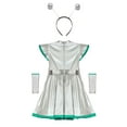 thumbnail image 4 of TTAO Tenue Alien pour Filles, Robe en Tulle Espace avec Manches et Cerceau, Ensemble de Fête, Vert 6, 4 of 7
