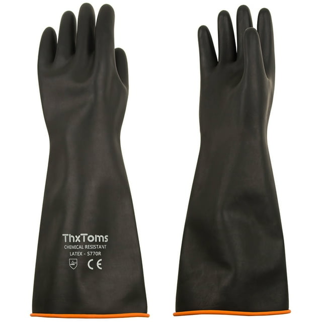 ThxToms Heavy Duty Latex Gloves Chemical Resistant Latex Gloves, Resist