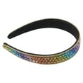 thumbnail image 5 of Unique Bargains Women Rhinestone Headband Wide Headband Bejewelled Hairband Women Luxury Sparkly Rainbow Color, 5 of 6