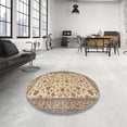 thumbnail image 3 of Ahgly Company Indoor Square Traditional Sienna Brown Persian Area Rugs, 6' Square, 3 of 6