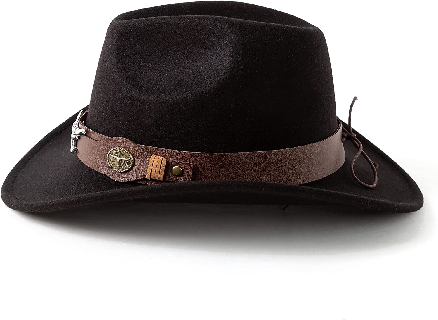 3237 Classic Womens Western Cowboy Cowgirl Hats With Wide Belt Coffee RainFlower Classic Cowboy Hat for Men & Women - Wide Brim  main image 3