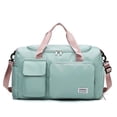 thumbnail image 1 of LHSHID Large Foldable Travel Duffel Bag, Sports Tote Gym Bag with Wet Pocket, Carry on Hospital Bags, Shoulder Weekender Overnight Bag for Women and Men, 1 of 6