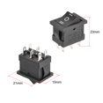 thumbnail image 2 of Interruptor de palanca mini barco interruptor de palanca negro para barco coche marino 6 pines ON/OFF/ON AC 250V/6A 125V/10A, 2 piezas, 2 of 4