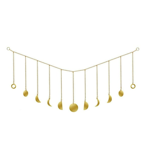 Xingzhi Moon Chains Wall Decoration Moon Phase Ornaments Moon Hanging Room Decor