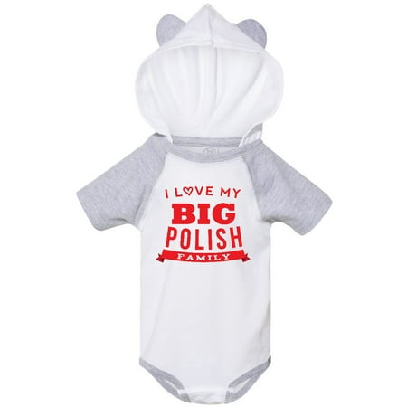 

Inktastic Polish Heritage I Love My Family Gift Baby Boy or Baby Girl Bodysuit