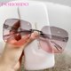 thumbnail image 1 of DOHOHDO-Gafas De Sol Retro sin montura para Mujer, lentes De lujo De gran tamaño, cuadradas, UV400, 2023 Fivean unisex, 1 of 2