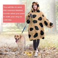 thumbnail image 4 of Brown and Black Of Leopard Print Wearable Oversized Blanket,Wearable Blanket Hoodie for Adults,Cozy Hooded Blankets with Super Pockets,Super Warm Fuzzy Pullover for Women & Men, 4 of 6