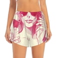 thumbnail image 2 of Gukieu Ace Of Diamonds Lady Print Women's Sports Shorts with Drawstring Elastic Waistband for Running, Yoga, Fitness-Medium, 2 of 7