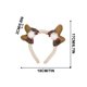 thumbnail image 2 of XWSHYW Productos para El Cabello Accesorios para El Cabello de Aro de Pelo de Rosas Brillantes con Lazo Femenino de Alces de Peluche de Asta de Navidad, 2 of 6