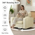 thumbnail image 4 of COOLHUT 360° Swivel Accent Chair Set of 2, 36.2" Wide Accent Chair Armchair, Comfy Upholstered Single Sofa Chair for Living Room and Bedroom, Biege, 4 of 12