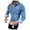 Light blue, variant on Mens Winter Coats Men's Solid Color Long Sleeve Denim Shirt Straight Pocket Loose Denim Top Coat Size:L