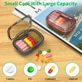 thumbnail image 4 of LZLINGMEI  2PCS  3 Compartment Small Pill Box,Travel Pill Organizer for Pocket Purse,Daily Portable Medicine Box(Black + Orange), 4 of 12