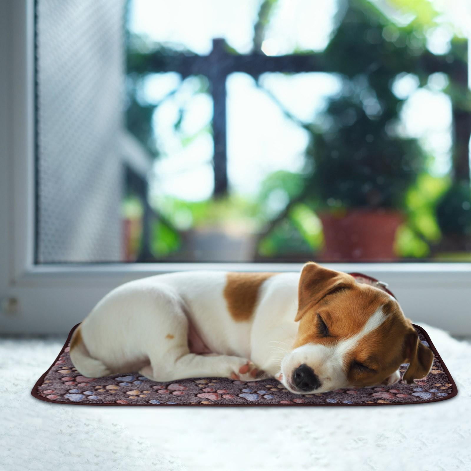 Pet Cooling Mat Cooling Mat for Dogs, Reversible Durable Woven Cooling Pet Bed, Cooling Bed for Dogs Breathable Temperature Reducing Cooling Pad for Bed Pink Single Pack