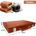 thumbnail image 3 of Backgammon Hanylish de Cuero Sintético con Estuche, Set Completo, 3 of 5