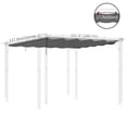 thumbnail image 2 of CoSoTower Retractable Pergola Canopy Cover Replacement for 10' x 13' Pergola, Dark Grey, 2 of 7