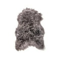 thumbnail image 1 of Natural 676685026606 2 x 3 ft. Icelandic Sheepskin Single Long-Haired Rug - Grey Brisa, 1 of 3