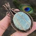 thumbnail image 4 of Natural Aquamarine Gemstone Handmade Copper Wire Wrap Gift Pendant 2.96, 4 of 4
