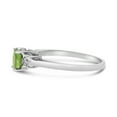 thumbnail image 4 of 14k White Gold Oval Peridot And Diamond Ring, 4 of 5