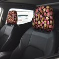 thumbnail image 2 of Kdxio Ice Cream Cake Pattern Print 2 Piece Car Head Rest Covers Set Auto Front/Rear Seats Headrest Cover Universal Fit Most Cars,Sedan, SUV, 2 of 9