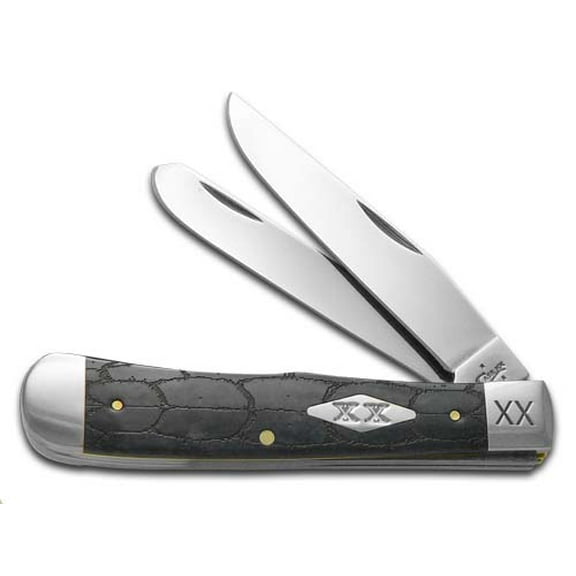 Case xx Tortoise Shell Gray Bone Trapper Stainless Pocket Knife Knives