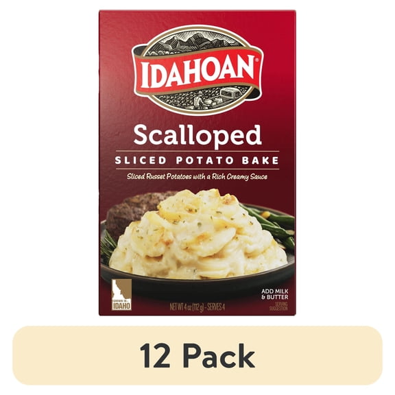 (12 pack) Idahoan Scalloped Homestyle Casserole, 4 oz Box
