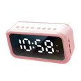 thumbnail image 3 of Sin ruido, espejo preciso, temperatura, Radio, mesa electrónica, reloj despertador, salón, dormitorio Rosado Zulema Despertador, 3 of 6