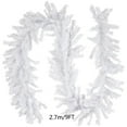 thumbnail image 4 of 9ft Artificial White Christmas Garland – Snowy Pine Needle Garland for Mantel, Staircase, Door Frame & Holiday Party Decoration, Winter Xmas Tree Hanging Garland for Indoor Outdoor Décor, 4 of 7