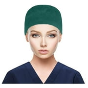 Tnhcen Scrub Cap with Buttons Bouffant Hat with Sweatband for Womens and Mens