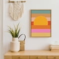 thumbnail image 6 of Kate and Laurel Sylvie Sunset Waves Framed Canvas Wall Art by Cat Coquillette, 18x24 Natural, Colorful Art for Wall, 6 of 8