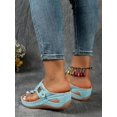 thumbnail image 6 of Orthopedic Wedge Sandals for Women 2025 Dressy Summer Comfortable Arch Support Casual Slip on Flats Flip Flops for Women Ladies Beach Outdoor Slides Slippers Shoes, 6 of 11