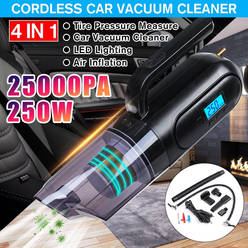 4 In 1 12V Wet/Dry Car Vacuum with LED Digital Display with Air