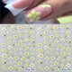 thumbnail image 1 of Pegatinas de uñas en relieve 5D con pétalos amarillos elegantes, paquete de 2 pegatinas autoadhesivas for decoración de uñas, 1 of 4