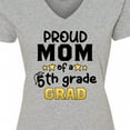 thumbnail image 4 of Inktastic Proud Mom of a Fifth Grade Grad Women's V-Neck T-Shirt, 4 of 5