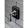 thumbnail image 2 of Kingston Brass KS3041HL Metropolitan Single-Handle Three-Way Diverter Valve with Square Trim Kit in Polished Chrome, 2 of 9